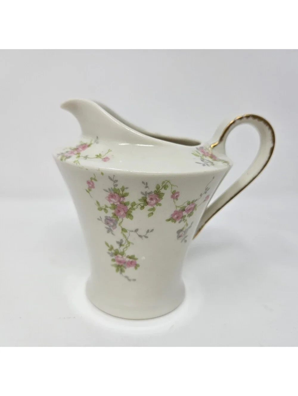 Theodore Haviland NY Pink Spray Creamer and Sugar Bowl Vintage 1937-1956 America